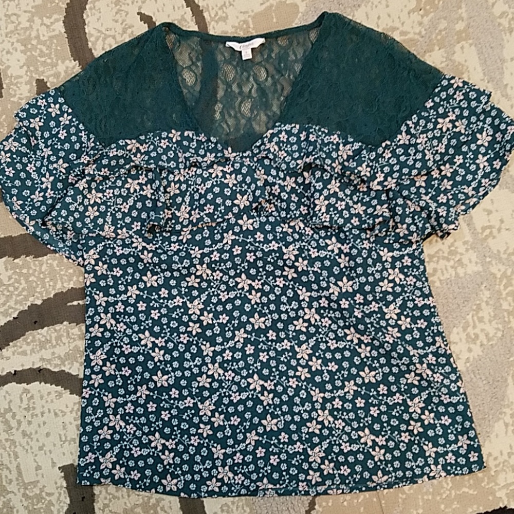 Candies silk and lace blouse